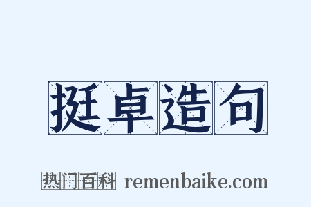 挺卓造句是什么意思的图片